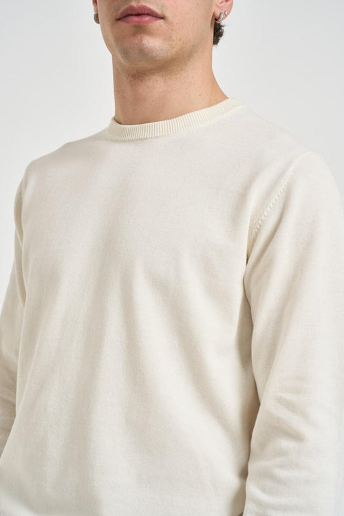 Maglia uomo girocollo panna - 2