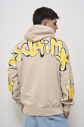 Men's beige hoodie - 4