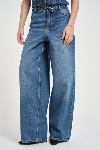 Jeans donna baggy con stringhe - 3