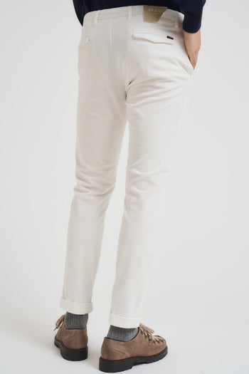 Pantalone uomo skinny a costine panna - 3