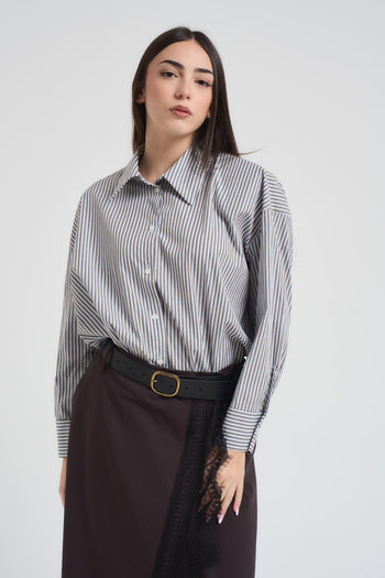 Camicia donna a righe moro - 3