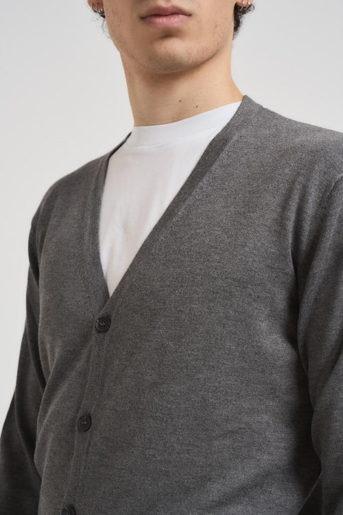 Cardigan uomo grigio - 2