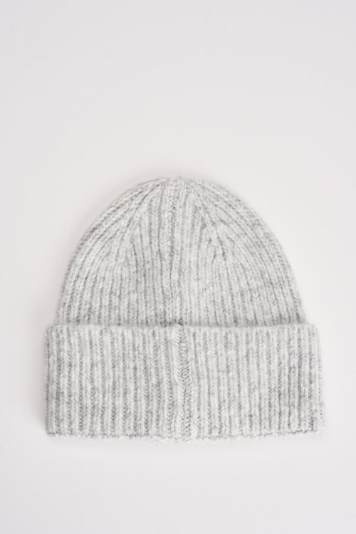 Cappello Beanie in misto lana grigio chiaro - 2