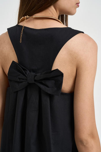Abito donna con fiocco sul retro nero - 4