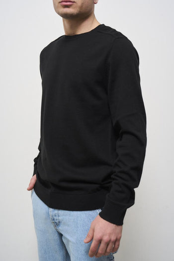 Men's black crew neck sweater - 3