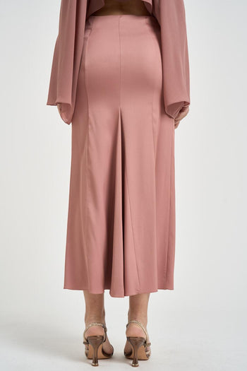Gonna donna con spacchi rosa antico - 3