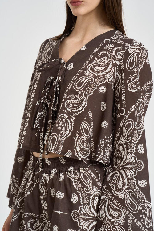 Camicia donna fantasia bandana moro - 2