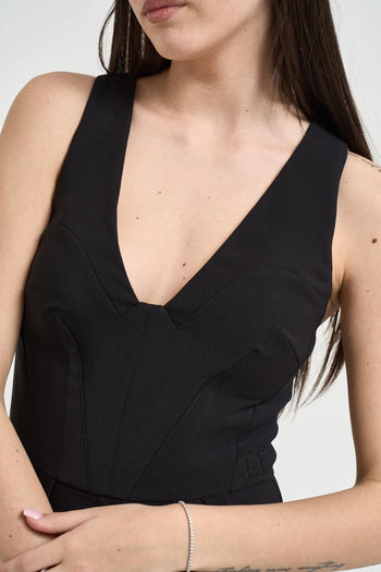Abito donna midi nero - 3