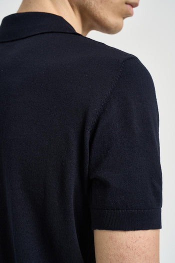 Polo uomo in maglia blu - 4