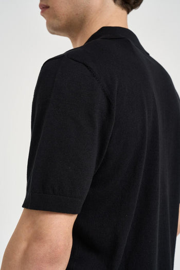 Polo uomo a manica corta nera - 5
