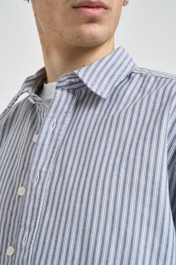 Camicia uomo a righe blu - 4