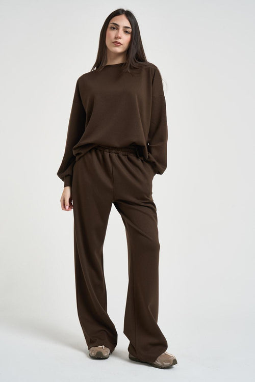 Completo donna tuta marrone