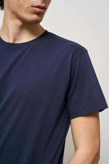 T-shirt uomo girocollo blu - 3
