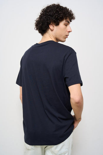 T-shirt uomo girocollo blu notte - 4
