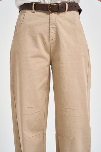 Pantalone donna balloon sabbia - 5