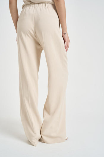 Pantalone donna a palazzo panna - 5