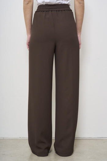 Pantalone donna a palazzo marrone - 5