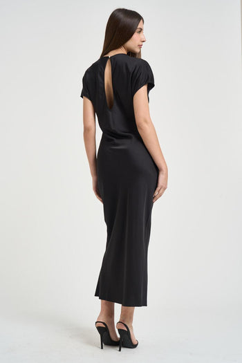 Abito donna nero lungo - 6