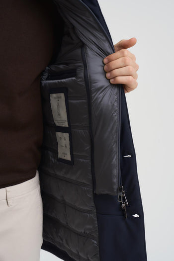 Giubbotto trench midi uomo blu notte - 8