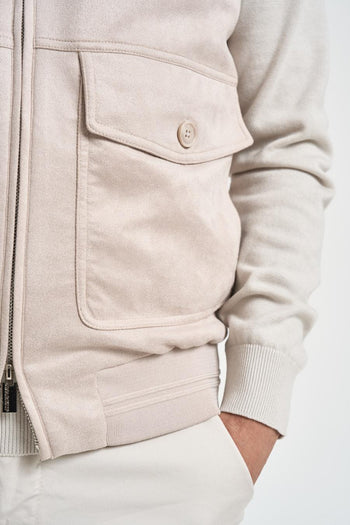 Gilet uomo in suede beige - 4