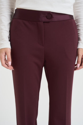 Pantalone donna skinny bordeaux - 4
