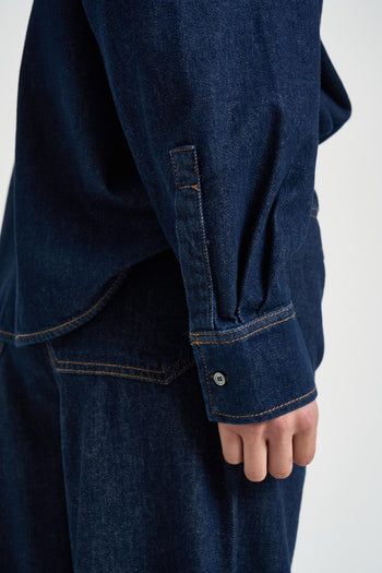 Camicia donna in denim scuro - 7