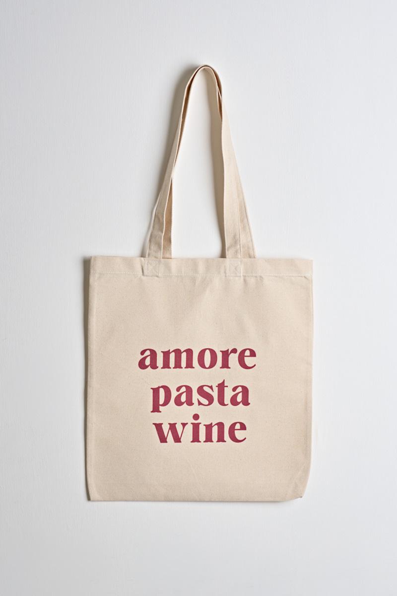Tote bag donna Amore Pasta Wine ecru AMORE PASTA UNICA INCLOTH 