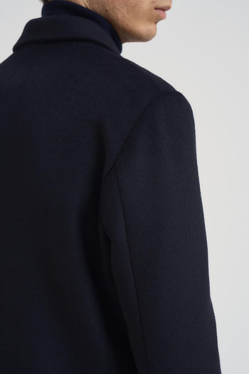 Cappotto uomo doppiopetto midi blu notte - 9