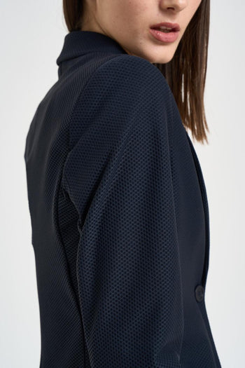 Giacca donna monopetto blu notte - 5