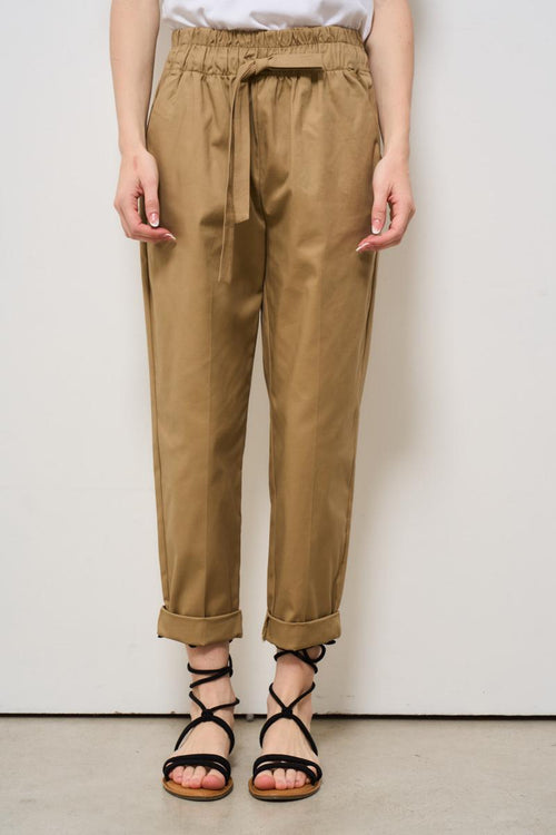 Pantalone donna regular beige