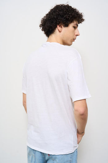 T-shirt uomo girocollo bianca - 5