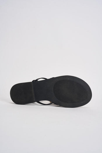 Sandali donna alla schiava in ecopelle nero - 8