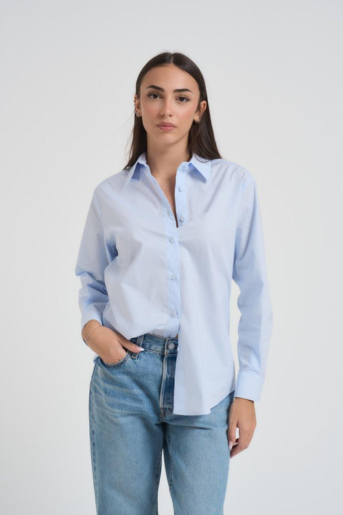 Camicia donna celeste - 2