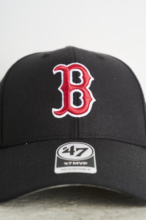 Cappello uomo nero con logo a contrasto rosso - 2