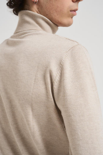 Dolcevita uomo a treccia beige - 4