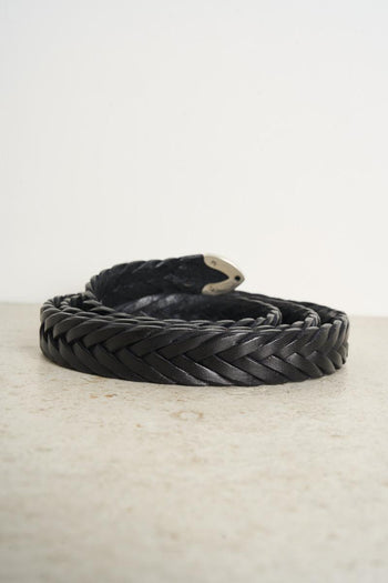 Black Braided Men's Belt - 3