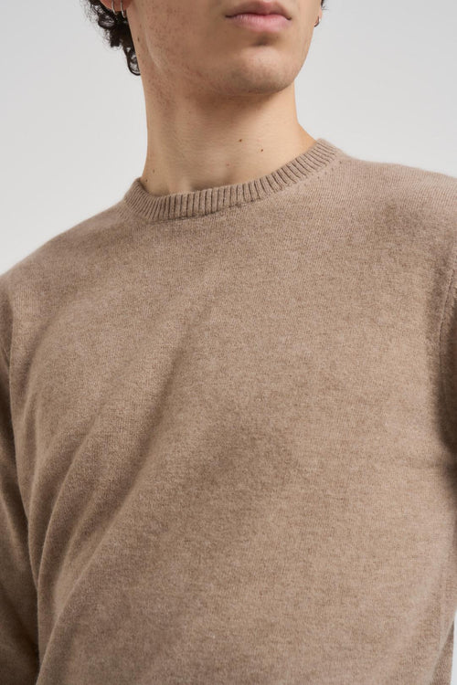 Maglia uomo girocollo cammello - 2