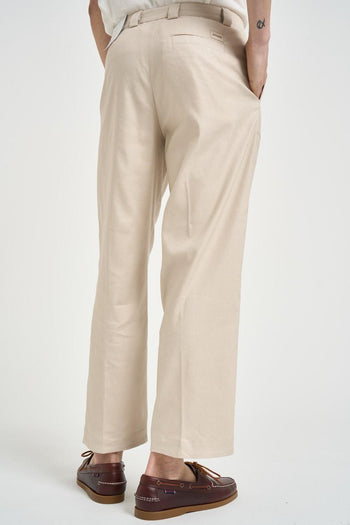 Pantalone uomo con pinces beige - 4