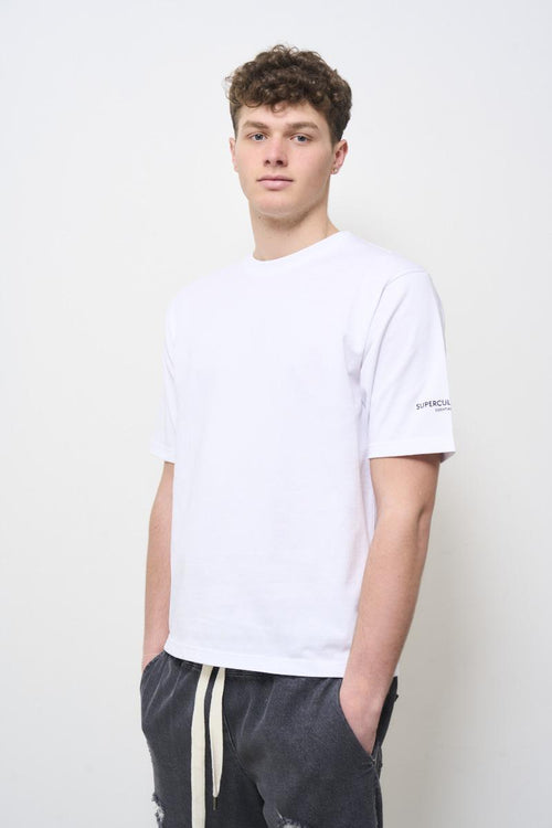 T-shirt uomo girocollo bianca