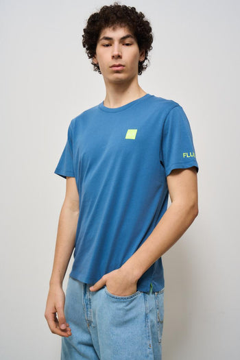 T-shirt uomo girocollo blu - 3