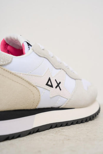 Sneakers donna bianca e beige - 8