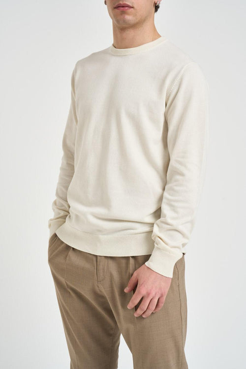 Maglia uomo girocollo panna