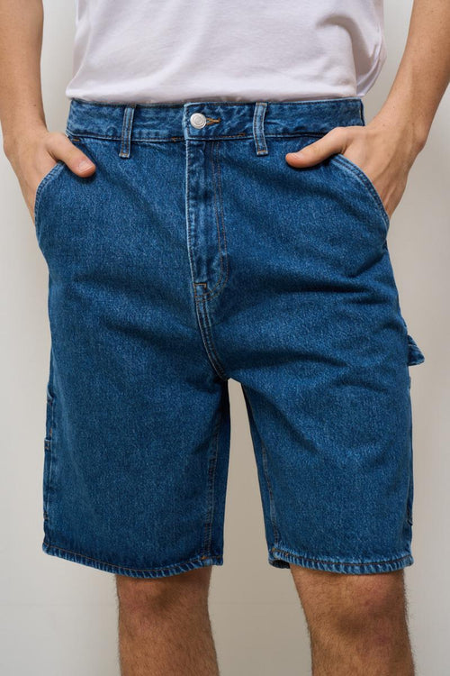 Bermuda uomo in denim scuro - 2