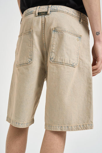Bermuda uomo in denim sabbia - 3