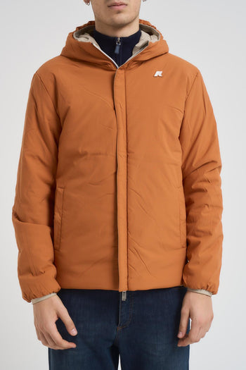 Giubbotto uomo double face beige e arancione - 8