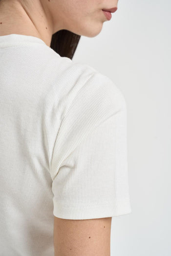 T-shirt donna cropped bianca - 4