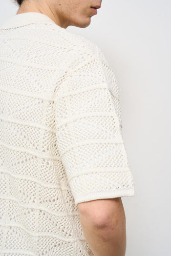 Camicia uomo in maglia panna - 6