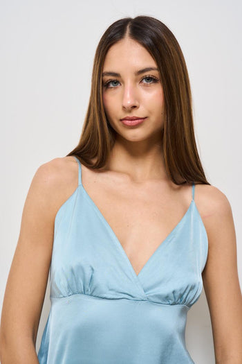 Abito donna mini celeste - 3