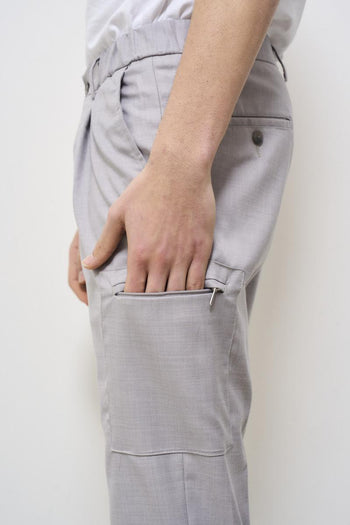 Men's regular pearl grey trousers - 3
