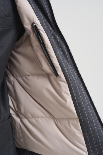 Gilet piumino uomo gessato grigio - 9